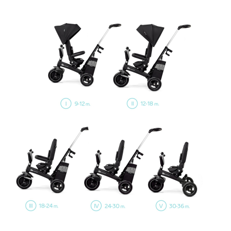 TRICICLETA KINDERKRAFT EASYTWIST, BLACK [4]