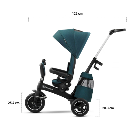 TRICICLETA KINDERKRAFT EASYTWIST, MIDNIGHT GREEN [1]