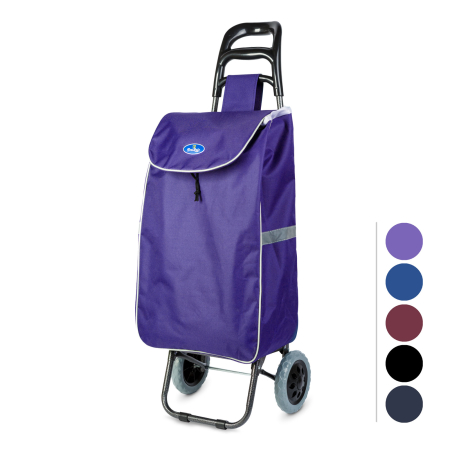 Accesorii cumpărături - Troler de cumpărături cu roți – 100 x 36 x 25 cm, 30 kg, poliester, 5 culori