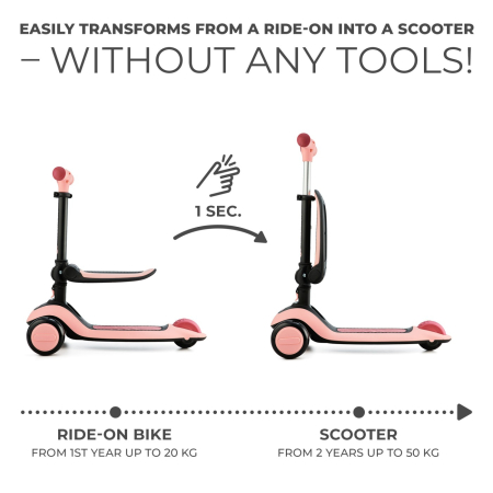TROTINETA KINDERKRAFT HALLEY, ROSA PINK [4]