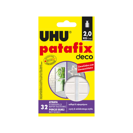 Bricolaj - UHU Patafix homedeco - lipici din plastic alb - 32 buc / pachet