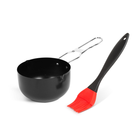 Accesorii pentru grătar - Vas pentru condimentare, cu pensulă - 11,5 x 6,6 cm