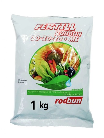 Ingrașământ Foliar - FERTIL RODBUN 20.20.20 + ME - (1KG) - KG