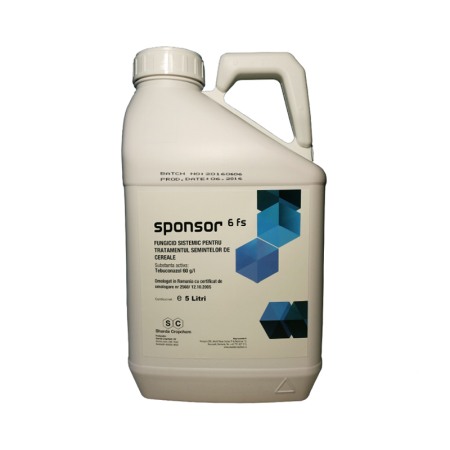 Fungicide - Fungicid Tratament Samanta SPONSOR 6 FS - 5 Litri, Sharda Cropchem, Grau, Orz, Sitemic