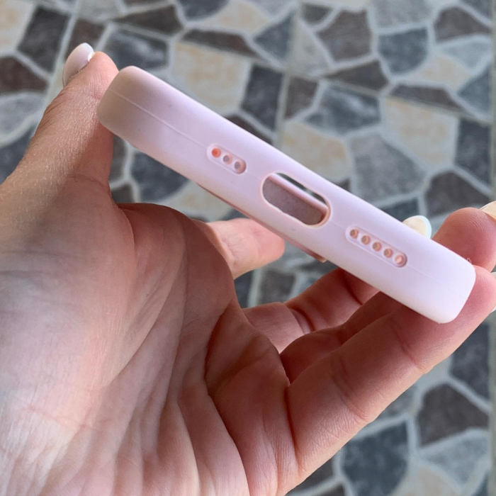 Husa Iphone 16 cu MagSafe - Silicon, interior catifelat, design Minimalist, Roz Pastel Apple [7]