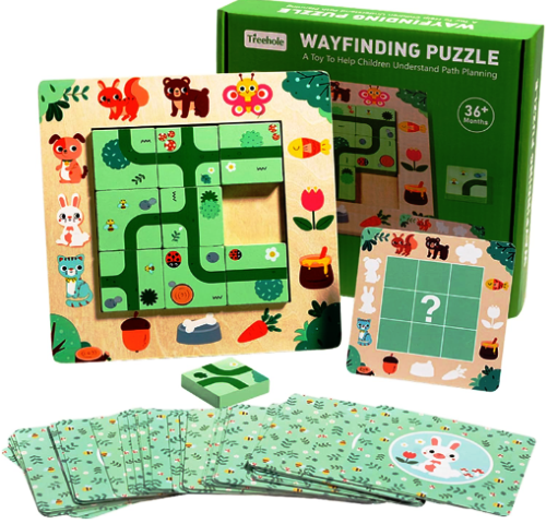 Joc Montessori din lemn – Asociază animalele cu hrana lor, 40 carduri cu dificultate gradată [4]