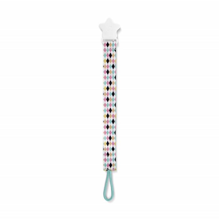 Lantisor pentru suzeta din material textil BabyJem Bear (Culoare: Multicolor) [1]