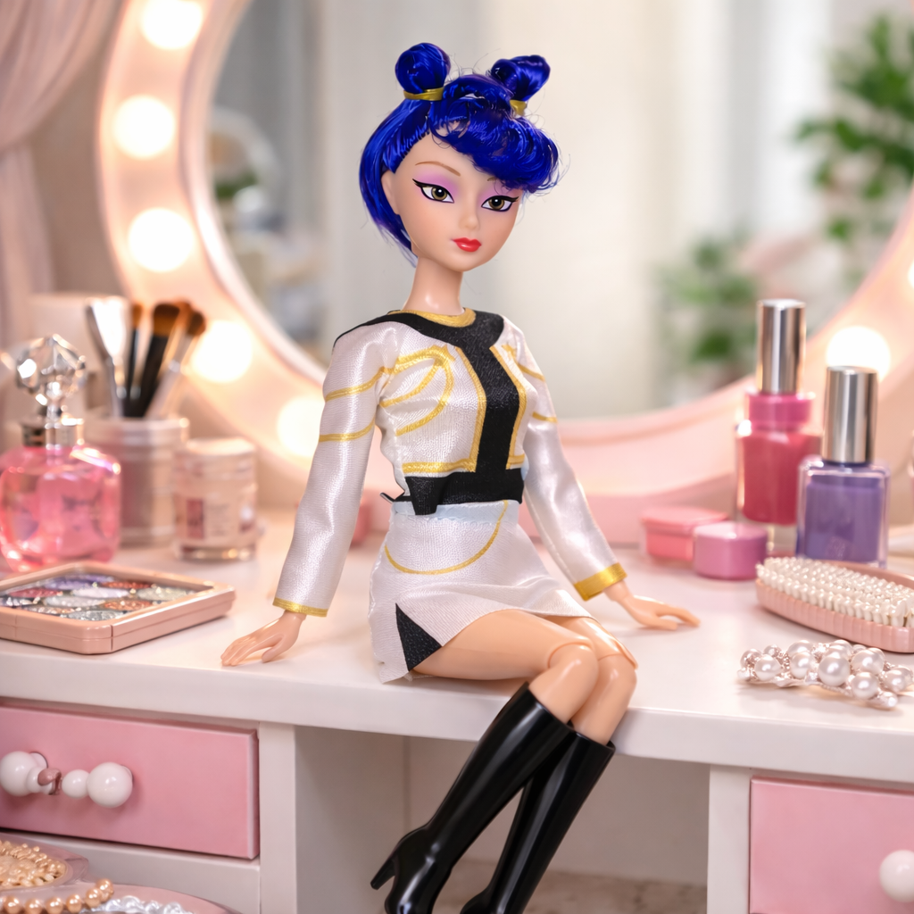 Papusa muzicala 32 cm Kpop Demon Hunters / K-pop Demon Hunters Vanatorii de Demoni - Zoey [2]