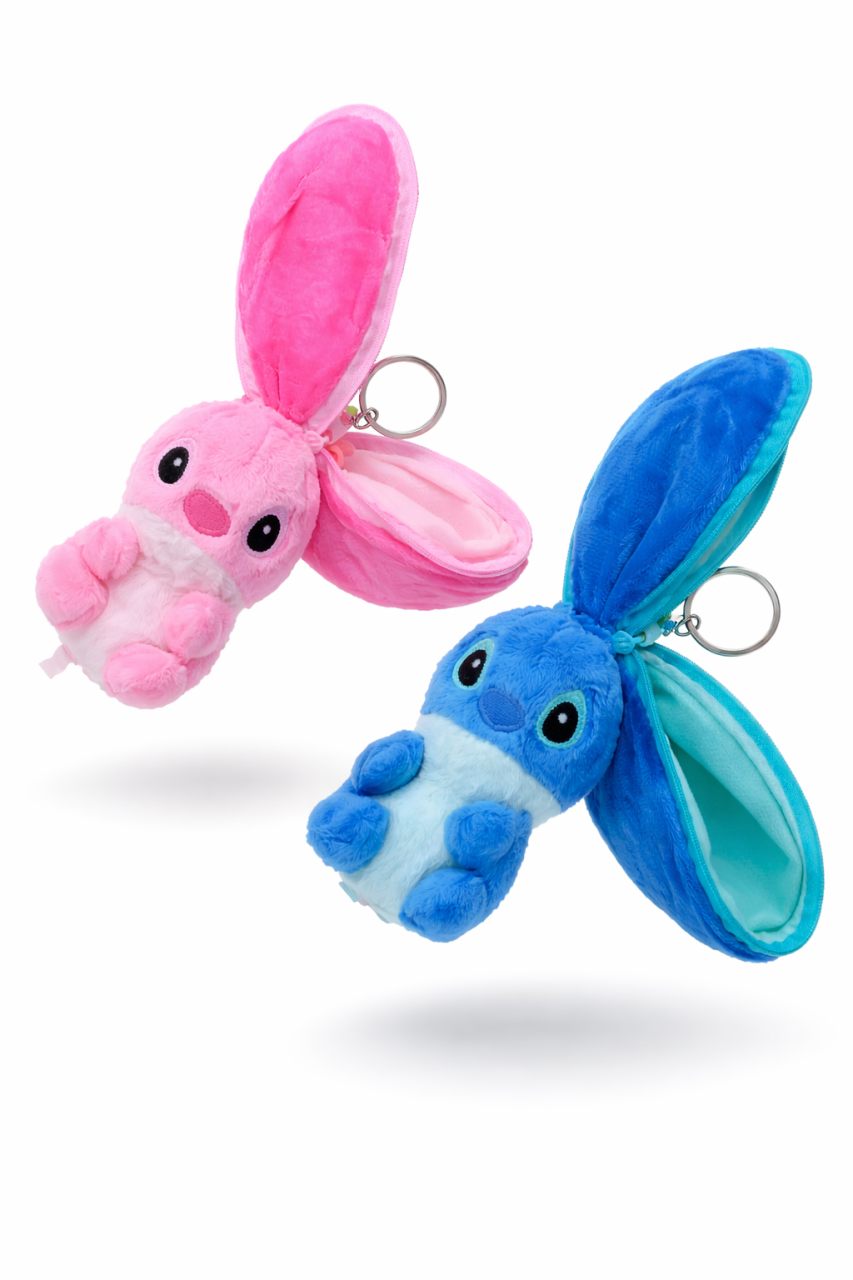 Set 2 jucarii de plus Stitch roz si albastru - 8 cm [2]