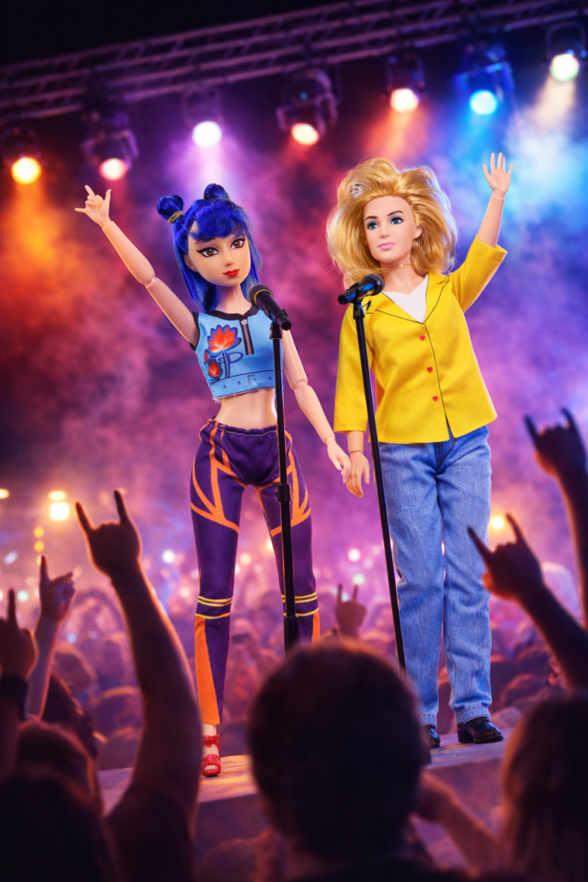 Set 2 Papusi 32 cm Kpop Demon Hunters / K-pop Demon Hunters - Vanatorii de demoni [2]