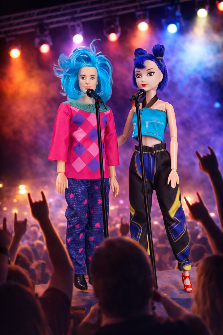 Set 2 Papusi 32 cm Kpop Demon Hunters / K-pop Demon Hunters - Vanatorii de demoni [2]