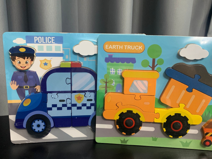 Set 2 Puzzle educative cu vechicule pentru copii [3]