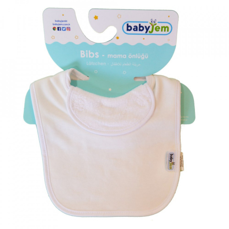 Bavete bebelusi - Baveta captusita din bumbac BabyJem (Culoare: Bej)