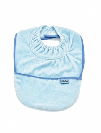 Bavete bebelusi - Baveta cu buzunar BabyJem Velvet (Culoare: Bleu)