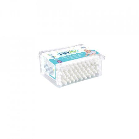 Cadite si accesorii pentru baie - Betisoare de urechi cu protectie pentru bebelusi si copii 60 buc BabyJem