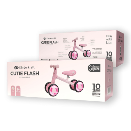 Trotinete | Biciclete - BICICLETA ECHILIBRU CUTIE FLASH, PINK
