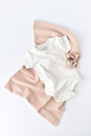 Hainute - Body din bumbac organic Ecru BabyCosy (Marime: 9-12 luni)