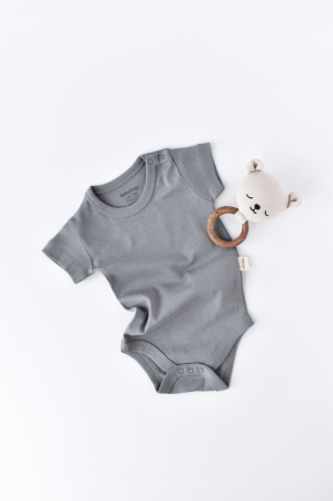 Hainute - Body din bumbac organic Gri BabyCosy (Marime: 6-9 luni)