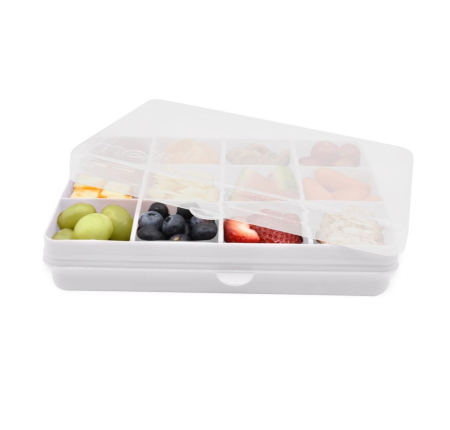 Accesorii hrănire bebe - CUTIE SNACK 12 COMPARTIMENTE, MELII LUXE, IVORY