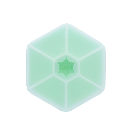 Accesorii hrănire bebe - CUTIE SNACK HEXAGON SNACKLE 6 COMPARTMENTE, MELII, MINT