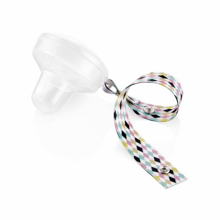 Suzete, biberoane si accesorii - Cutiuta pentru suzeta cu lantisor BabyJem (Culoare: Alb)