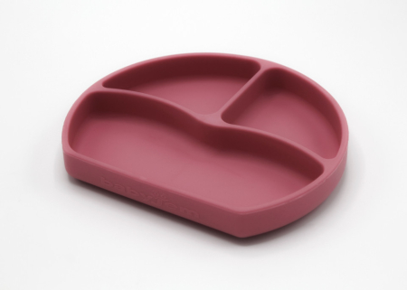 Alte accesorii hranire - Farfurie din silicon cu 3 compartimente pentru auto-diversificare BabyJem (Culoare: Roz)