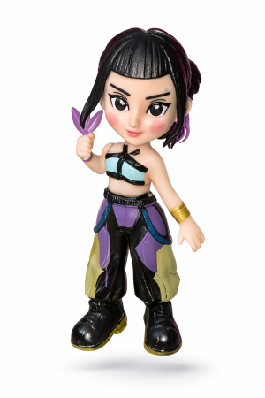 Figurine simpatice - Figurina in cutie - Kpop Demon Hunters Zoey Mov costum 10 cm