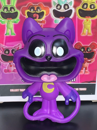 Figurine simpatice - Figurina– Pisica Mov „C”, Figurina Vinyl Colectibila 3+