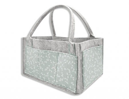Accesorii carucioare si landouri - Geanta organizator scutece si accesorii copii/bebelusi BabyJem (Culoare: Gri)