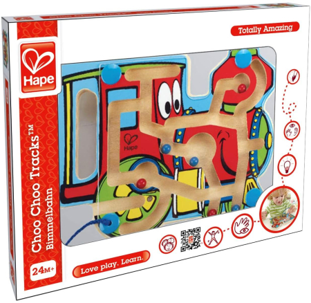 Jucării din lemn - HAPE LABRINT MAGNETIC LOCOMOTIVA