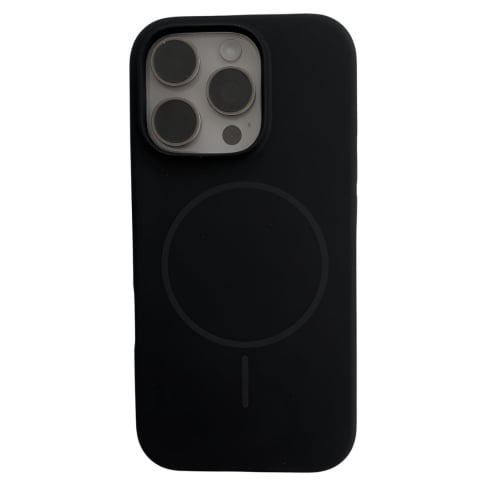 Huse Iphone 14 PRO - Husa Iphone 14 PRO cu MagSafe - Silicon, interior catifelat, design Minimalist, Negru Elegant Apple