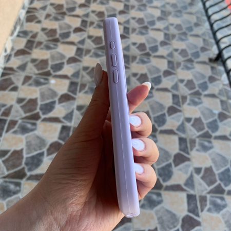 Husa Iphone 15 PRO MAX  cu MagSafe - Silicon, interior catifelat, design Minimalist, Mov Pastel Apple [5]