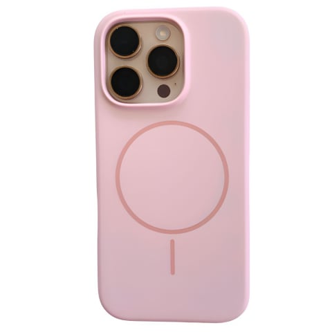 Huse Iphone 16 PRO - Husa Iphone 16 PRO cu MagSafe - Silicon, interior catifelat, design Minimalist, Roz Pastel Apple