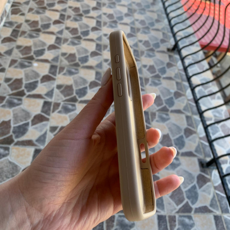 Husa Apple Iphone 16 PRO MAX  cu MagSafe - Silicon, interior catifelat, design Minimalist, Maro cappuccino [4]