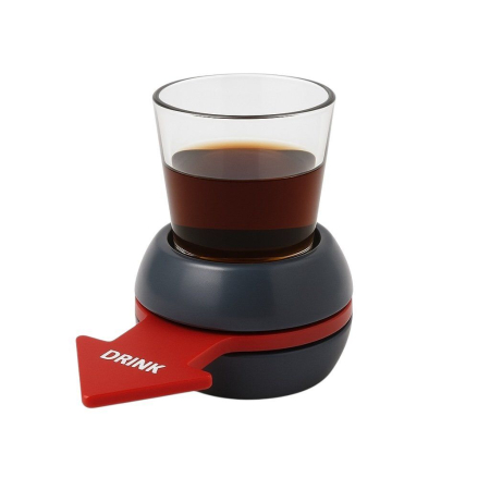 Cadouri & Giftables - Joc de Petrecere Spin the Shot, Pahar si Sagetica, Joc Amuzant pentru Adulti