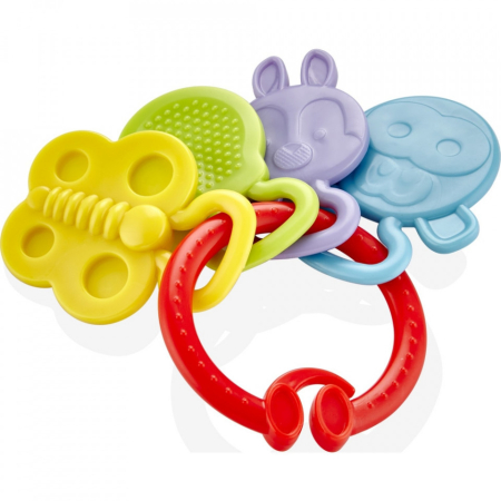 Jucarii dentitie - Jucarie dentitie Rattle Teether BabyJem (Culoare: Rosu)
