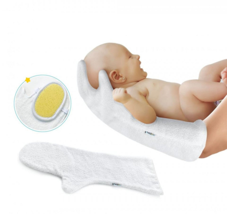 Cadite si accesorii pentru baie - Manusa pentru baita White BabyJem