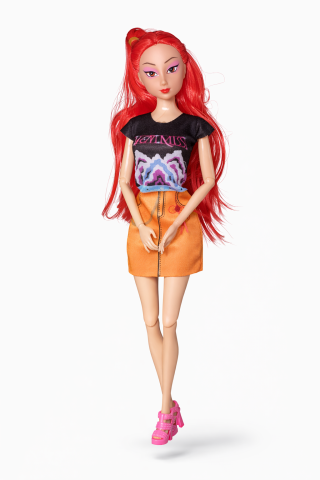 Papusi - Papusa muzicala 30 cm Kpop Demon Hunters / K-pop Demon Hunters Vanatorii de Demoni - Mira