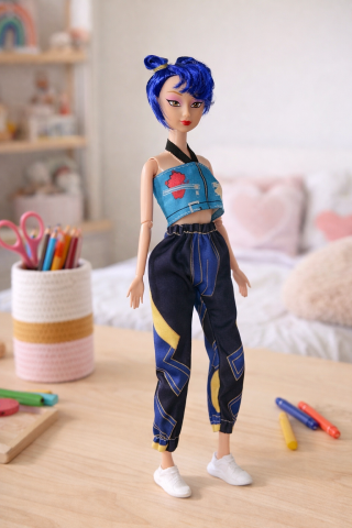 Papusi - Papusa muzicala 32 cm Kpop Demon Hunters / K-pop Demon Hunters Vanatorii de Demoni - Zoey