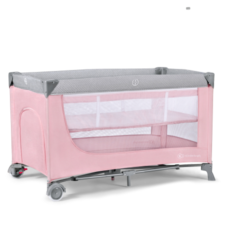 Somn - PATUT DE CALATORIE KINDERKRAFT LEODY, CU ACCESORII, PINK