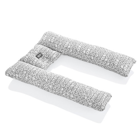 Articole Pentru Gravide - Perna 3 in 1 : babynest, pentru gravide si pentru alaptare in forma de U BabyJem (Culoare: Gri)