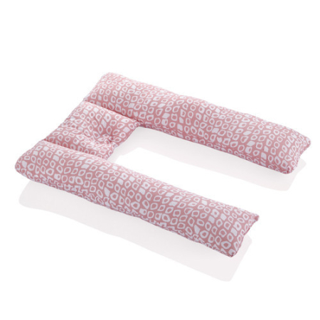 Articole Pentru Gravide - Perna 3 in 1 : babynest, pentru gravide si pentru alaptare in forma de U BabyJem (Culoare: Roz)