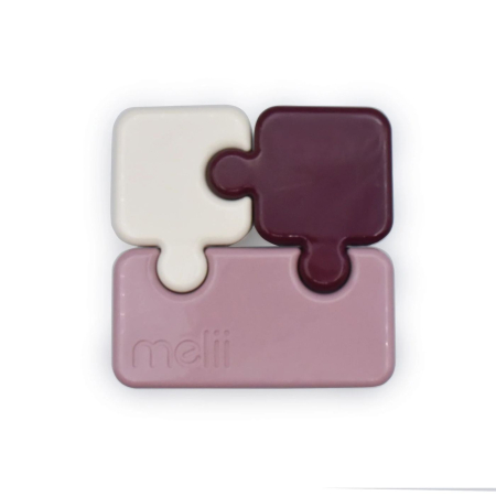Accesorii hrănire bebe - RECIPIENT HRANA BEBE MODEL PUZZLE, MELII LUXE, ROZ IVOIRE MURA