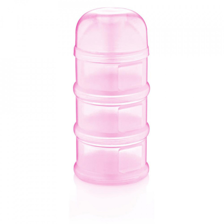 Recipiente mancare bebelusi - Recipient lapte praf BabyJem cu 3 compartimente (Culoare: Roz)