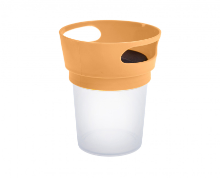 Recipiente mancare bebelusi - Recipient pentru gustrari cu capac, BabyJem (Culoare: Apricot)
