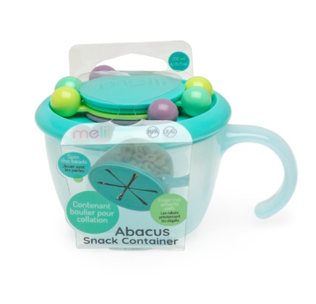 Accesorii hrănire bebe - RECIPIENT SNACK ABACUS, MELII, BLUE