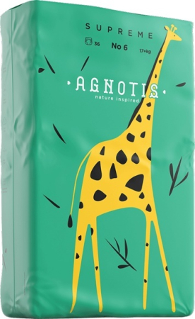 Îngrijire & Bebe - Scutece hipoalergenice Supreme Agnotis, marimea nr. 6, 17+ kg, 36 bucati