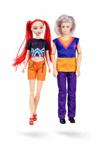 Papusi - Set 2 Papusi 32 cm Kpop Demon Hunters / K-pop Demon Hunters - Vanatorii de demoni