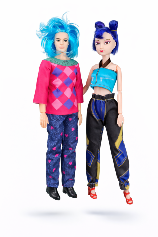 Papusi - Set 2 Papusi 32 cm Kpop Demon Hunters / K-pop Demon Hunters - Vanatorii de demoni