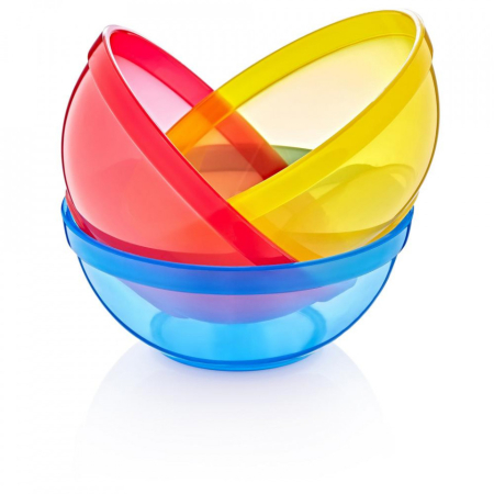 Alte accesorii hranire - Set 3 boluri colorate pentru copii BabyJem (Pentru: Baieti)